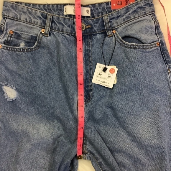 LEFTIES Denim Collection High Rise Wide Leg Full Length 100% Cotton Jeans NWT - Picture 12 of 16